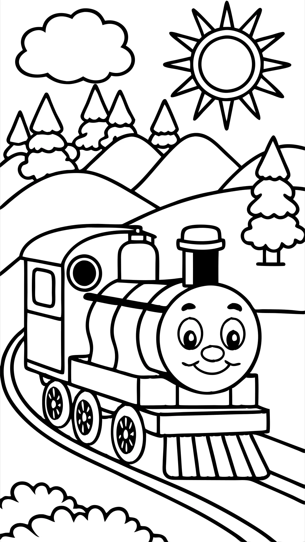 thomas the train color pages